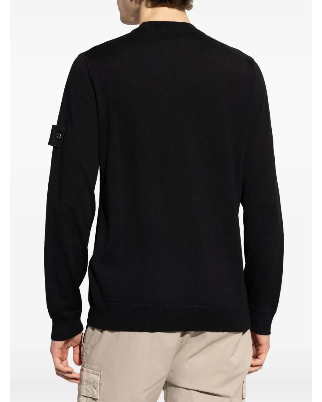 Stone Island Black Sweater for men