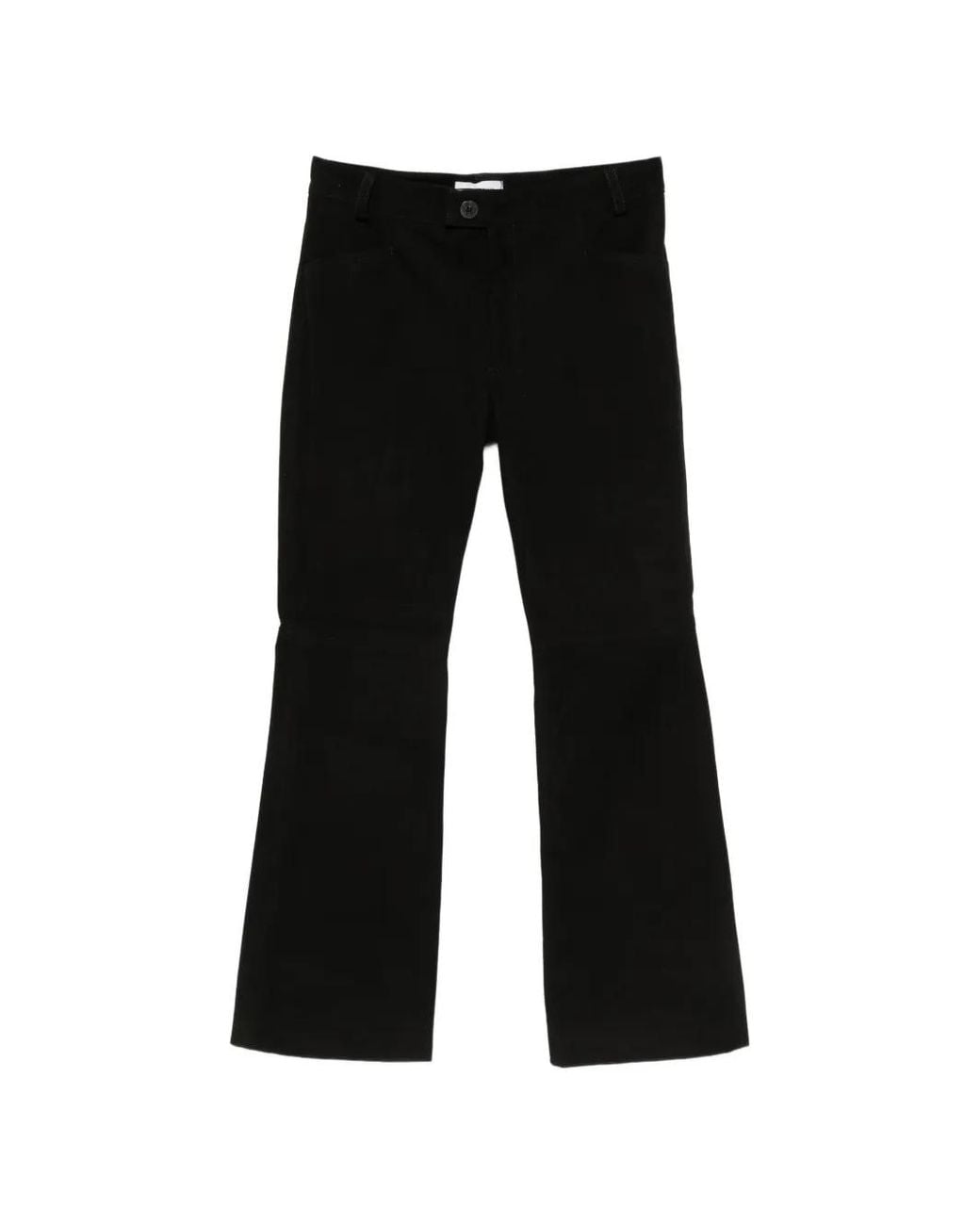 Ernest W. Baker Black Suede Flared Trousers for men