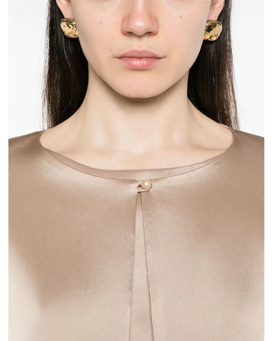 Fely Campo Natural Broad-Sleeve Crop Jacket