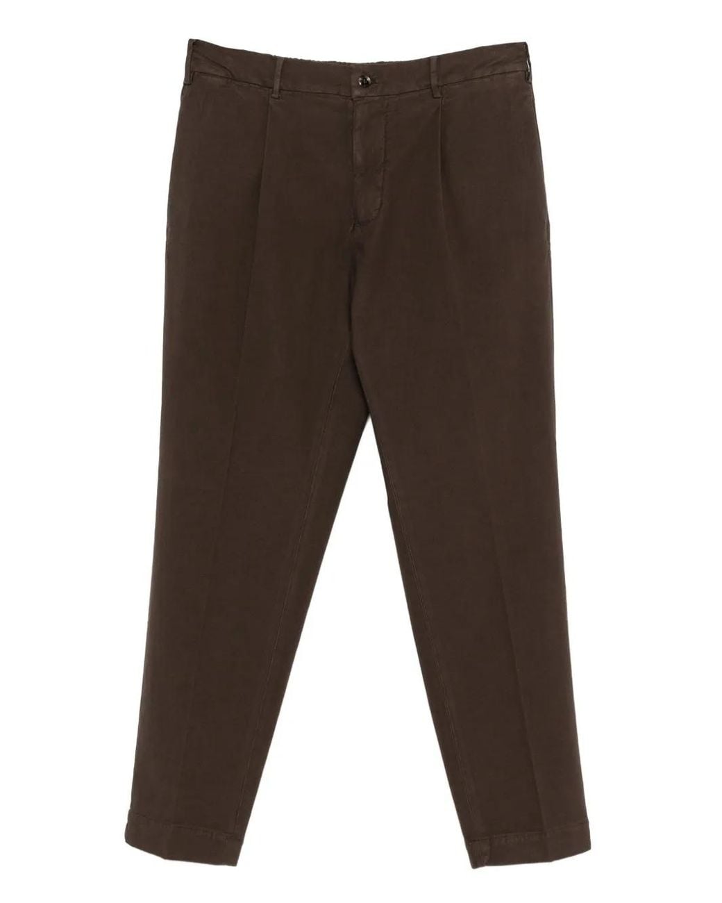 Dell'Oglio Gray Pleat-Detail Trousers for men