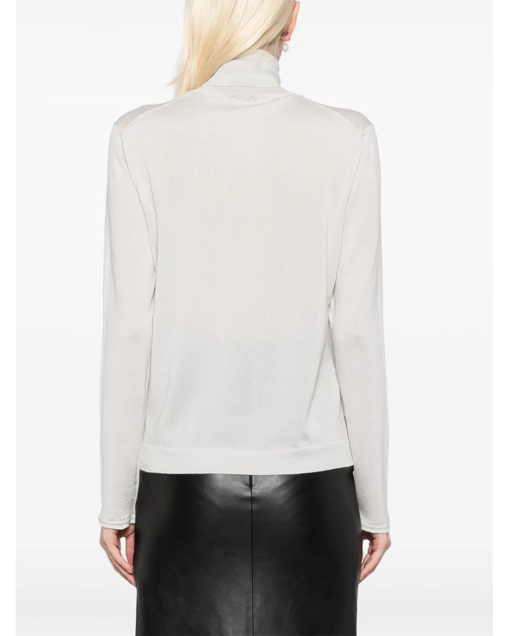Tom Ford White Roll-Neck Jumper