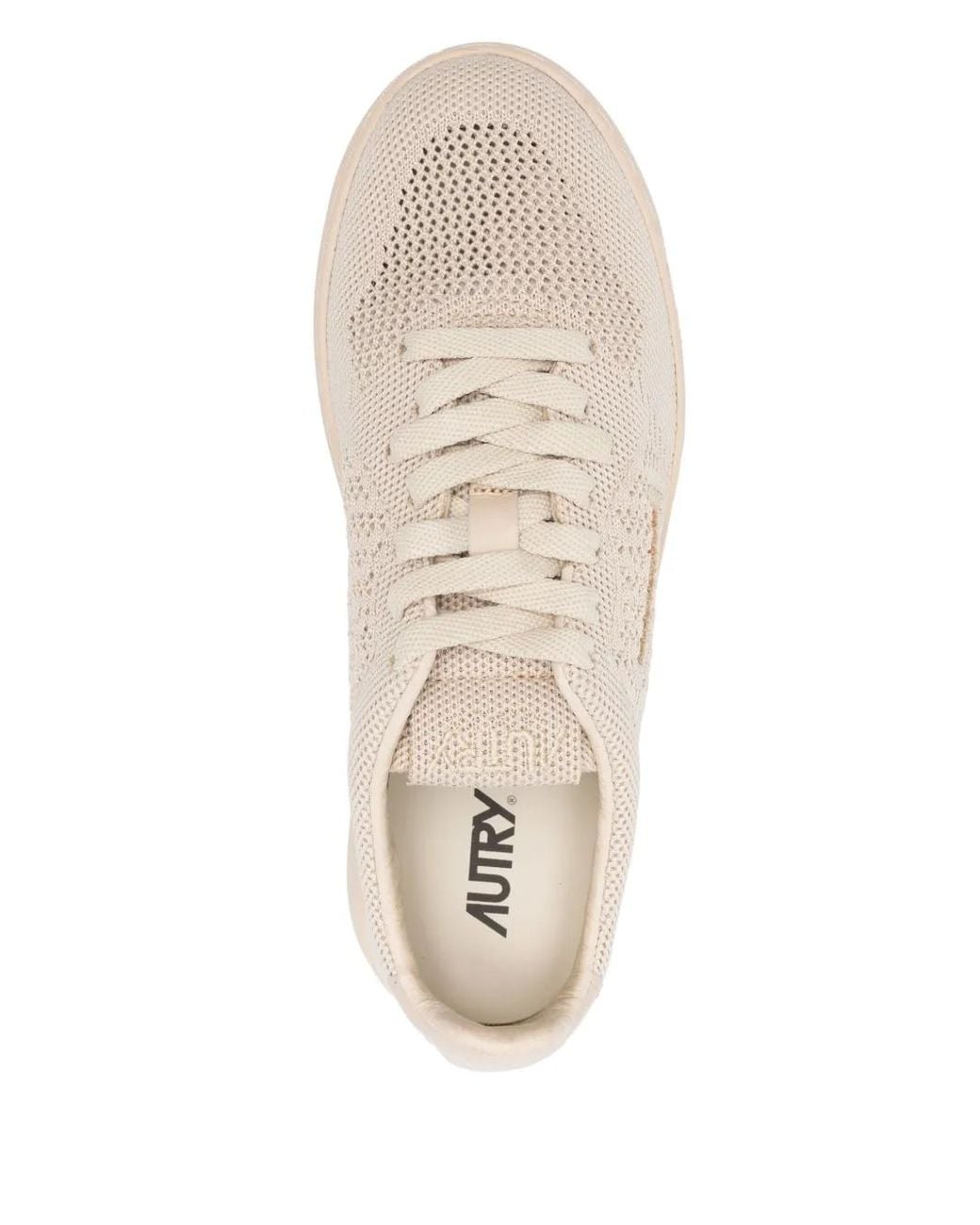 Autry White Easednit Perforated Stoff Trainer