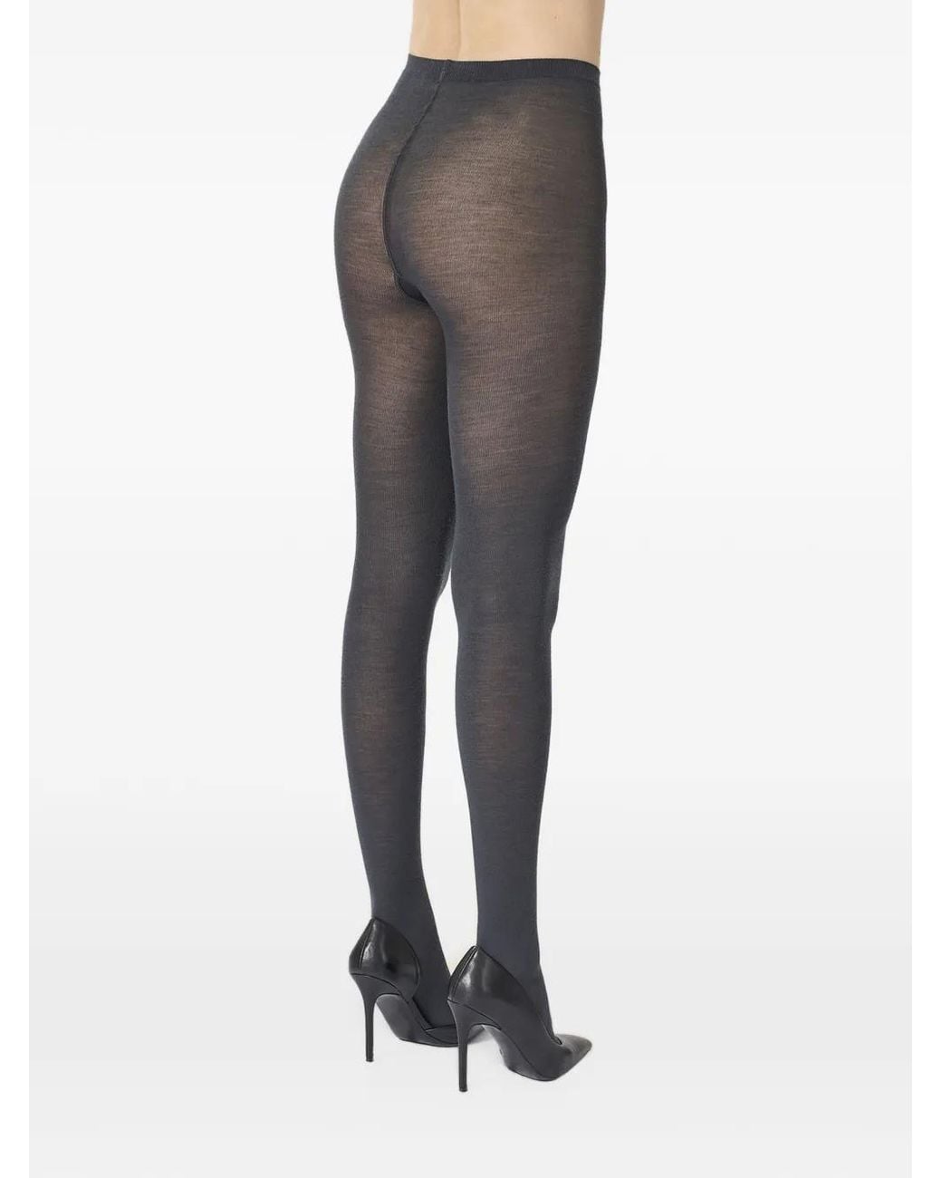 Wolford Gray Semi-Sheer Tights