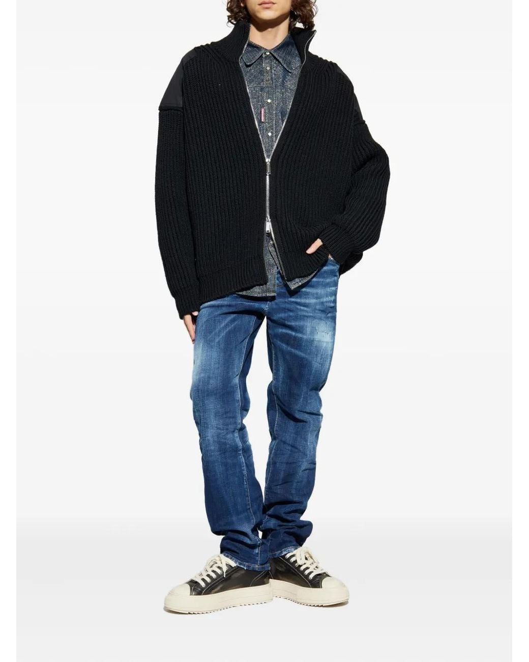 DSquared² Blue Button Trousers for men