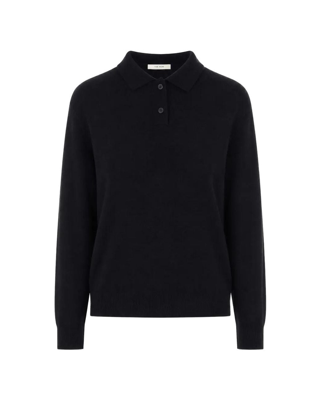 The Row Blue Long-Sleeves Polo Shirt