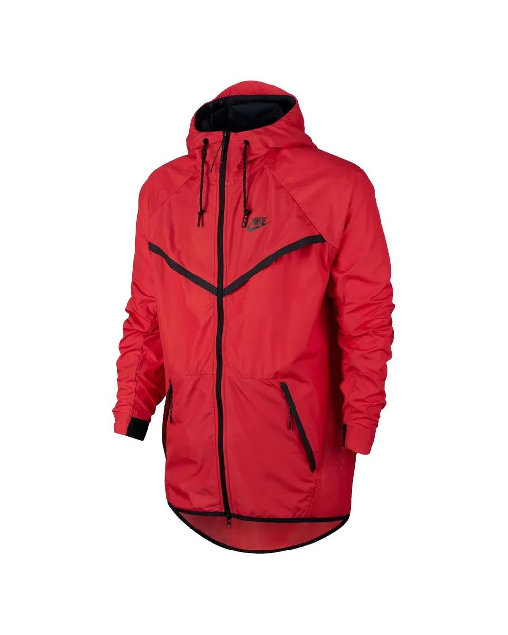 Nike Red Tech Hypermesh Wind Runner Athletic Jacket for men