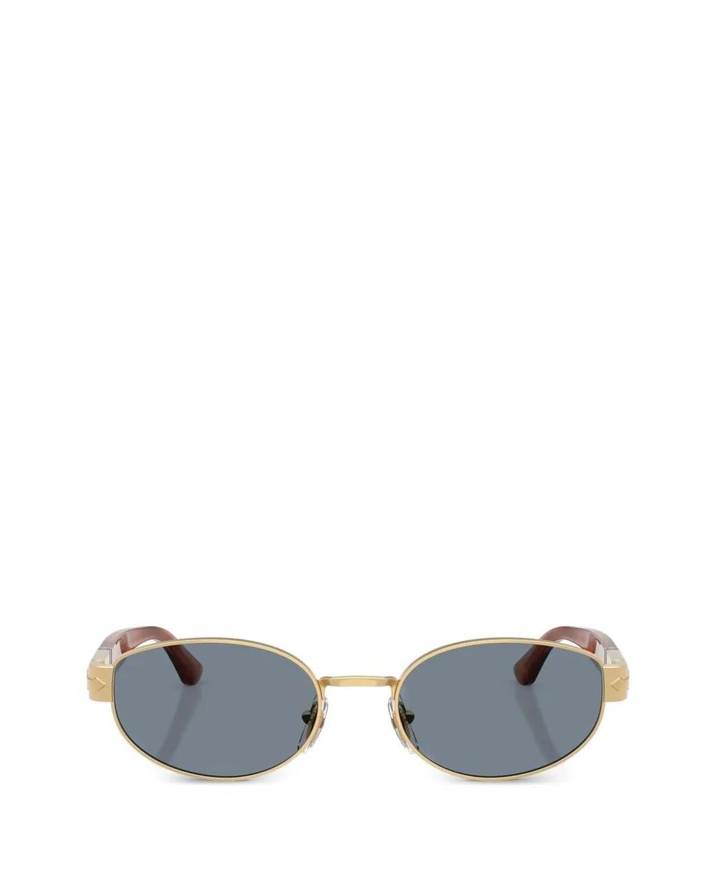 Persol Metallic Oval-Frame Sunglasses