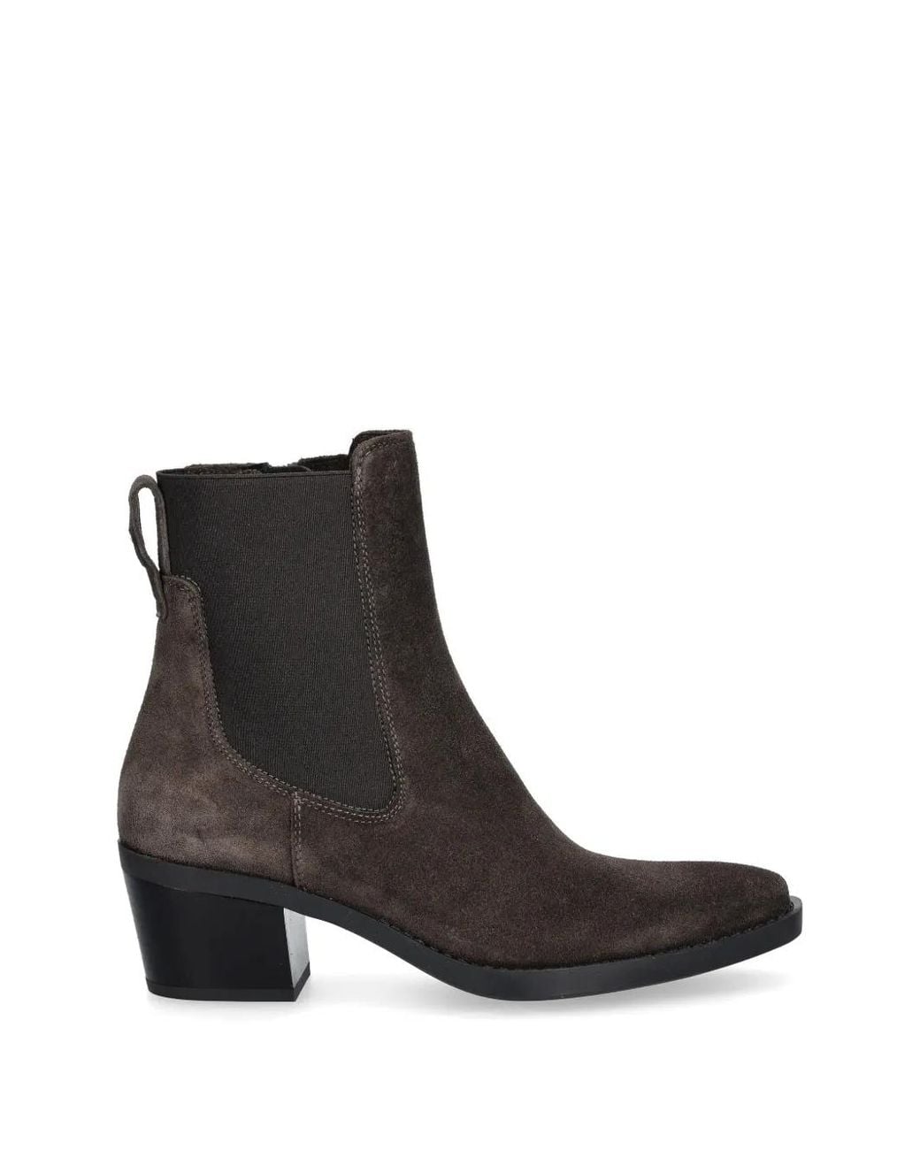 Marc O' Polo Black Luna Suede Pointed-Toe Ankle Boots
