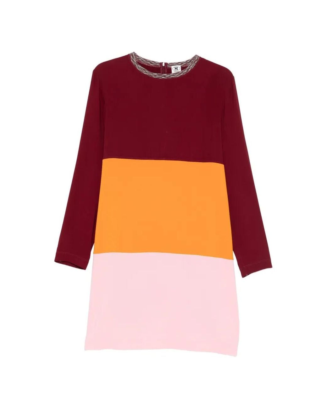 Missoni Pink Colour-Block Embellished Dress