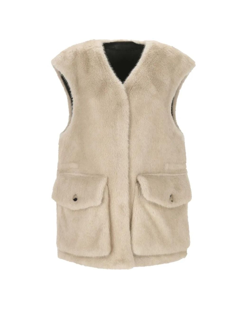 Urbancode Natural Reversible Faux-Fur Gilet