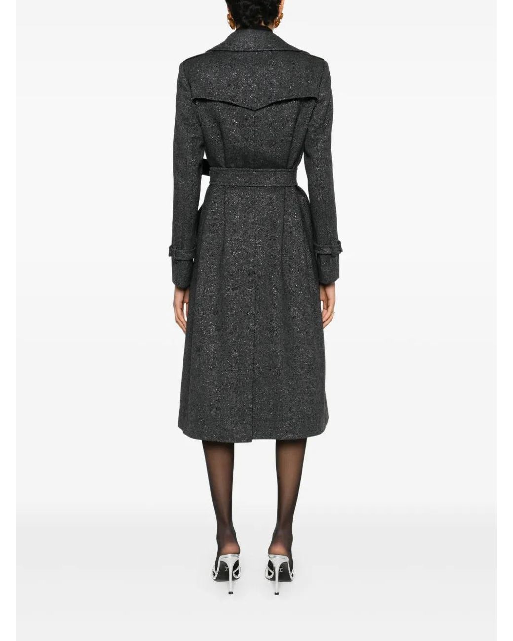 Tagliatore Black Belted Carola Coat