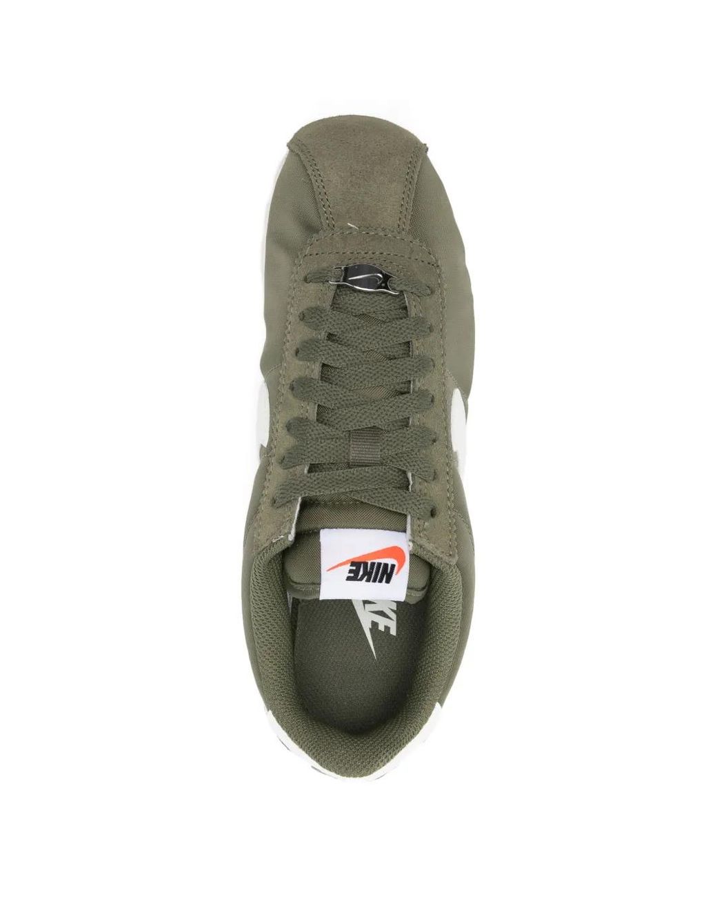 Nike Green Cortez Swoosh Low-Top Sneakers