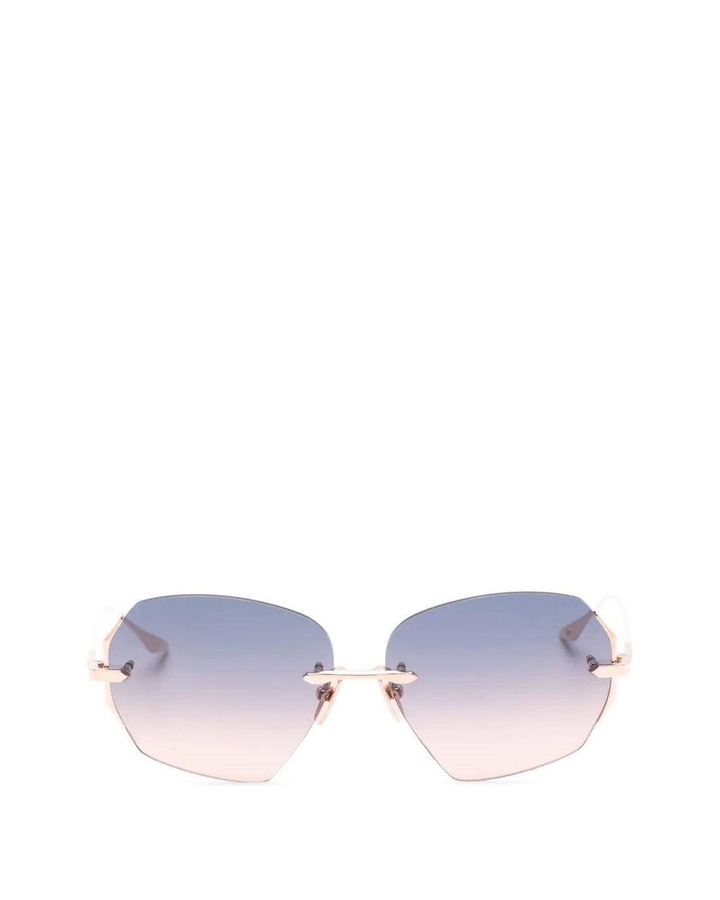 Dita Eyewear White Lunettes De Soleil À Monture Géométrique