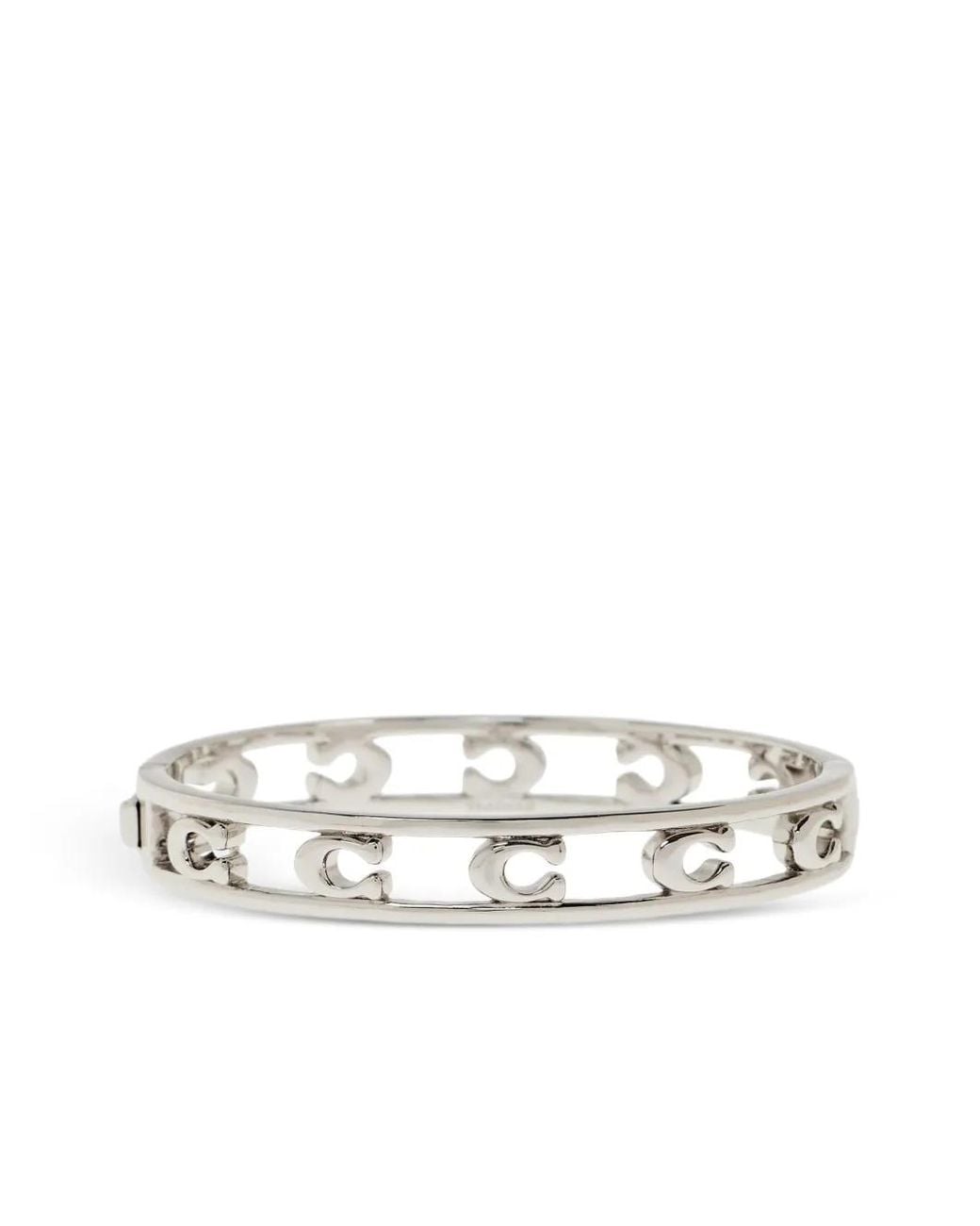 COACH White Logo Lettering Bracelet