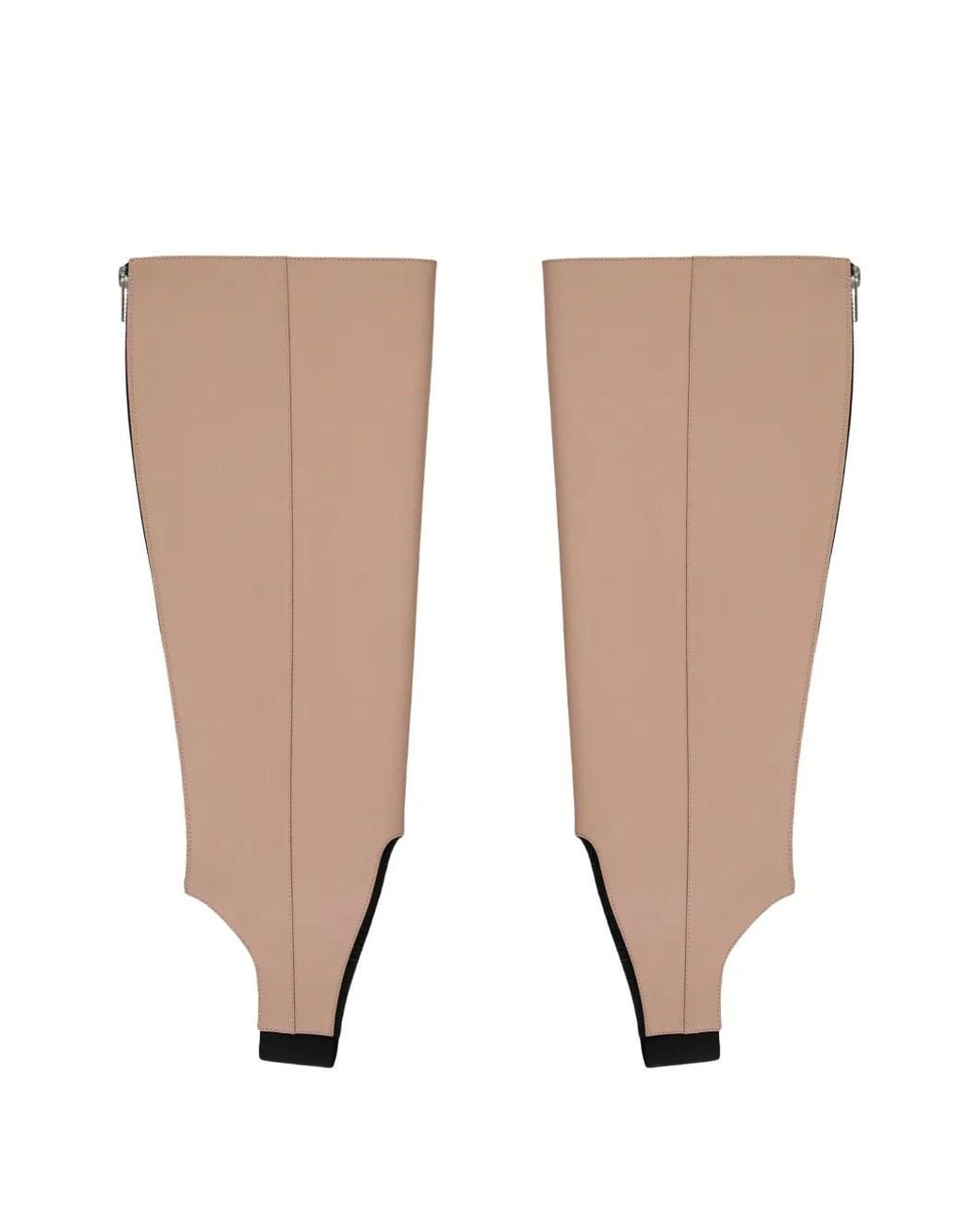 Cedric Charlier White Chaussettes Étriers À Fermeture Zippée