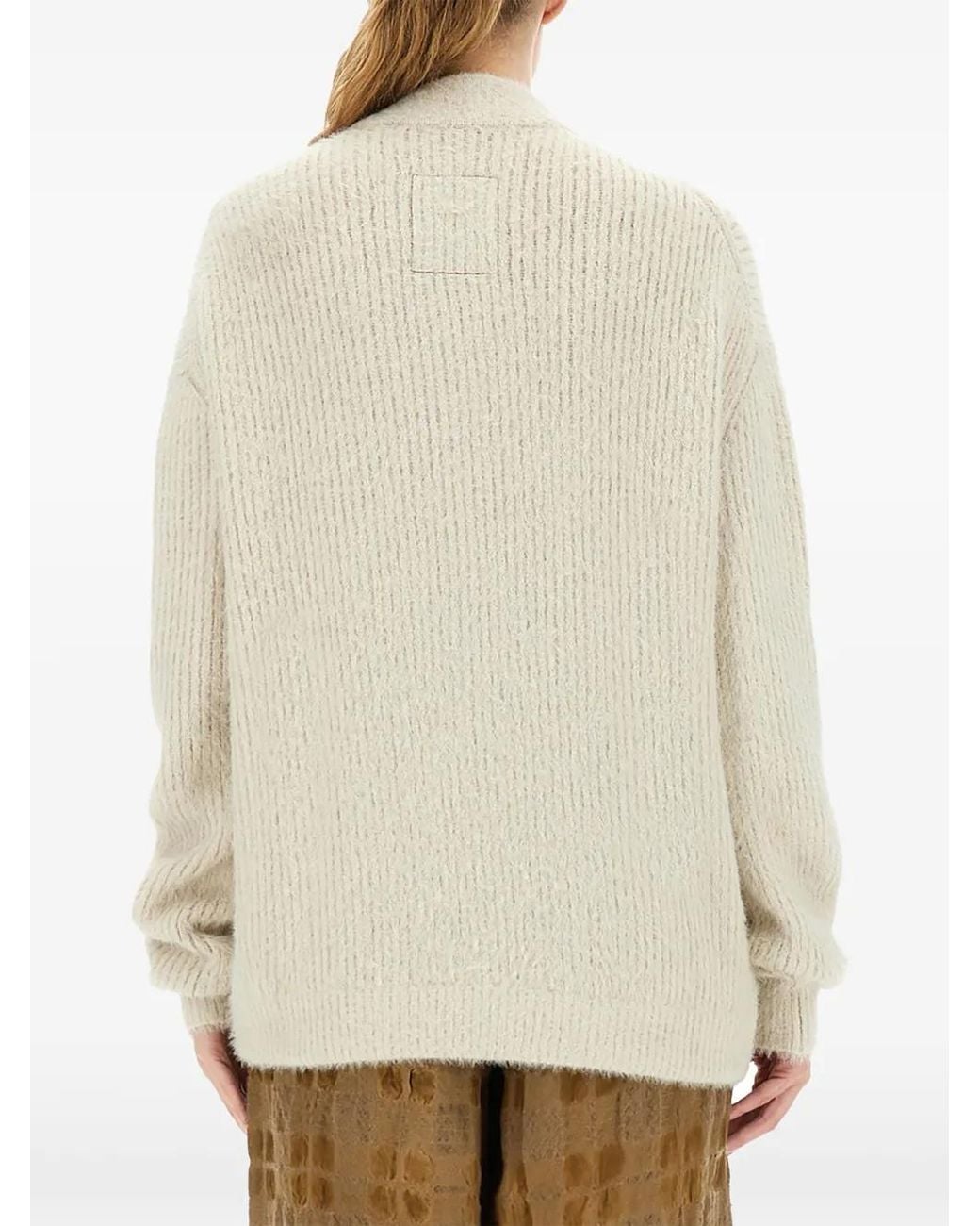 Uma Wang Natural Zip-Up Cardigan