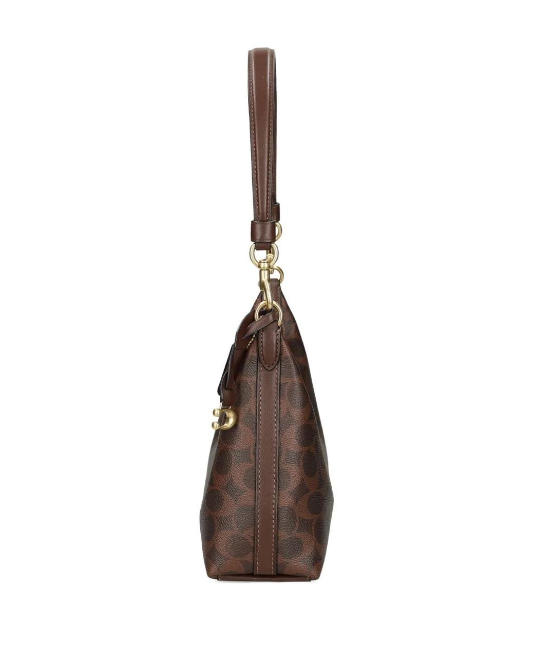 COACH Brown Juliet Zip Patterned Tote Bag