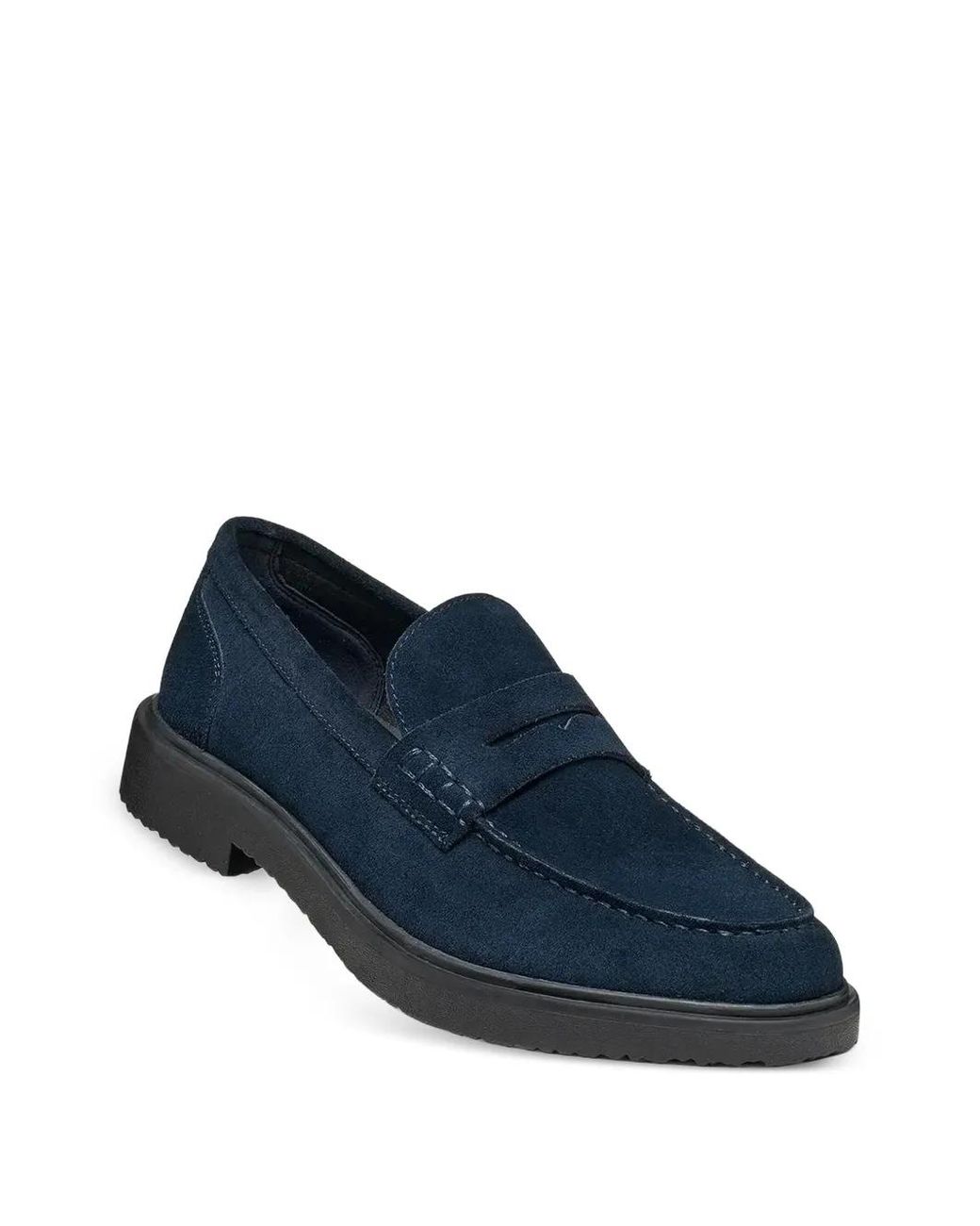 Geox Blue Massimiano Suede Loafers for men