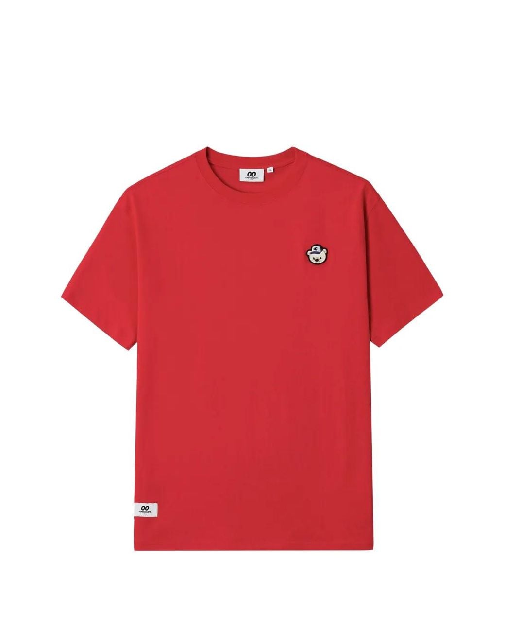 Chocoolate Red Bear-Patch T-Shirt for men