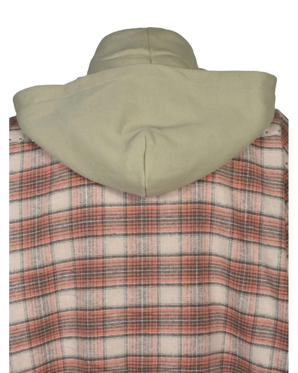 JUN/NAKAYAMA Natural Check Hooded Shirt for men