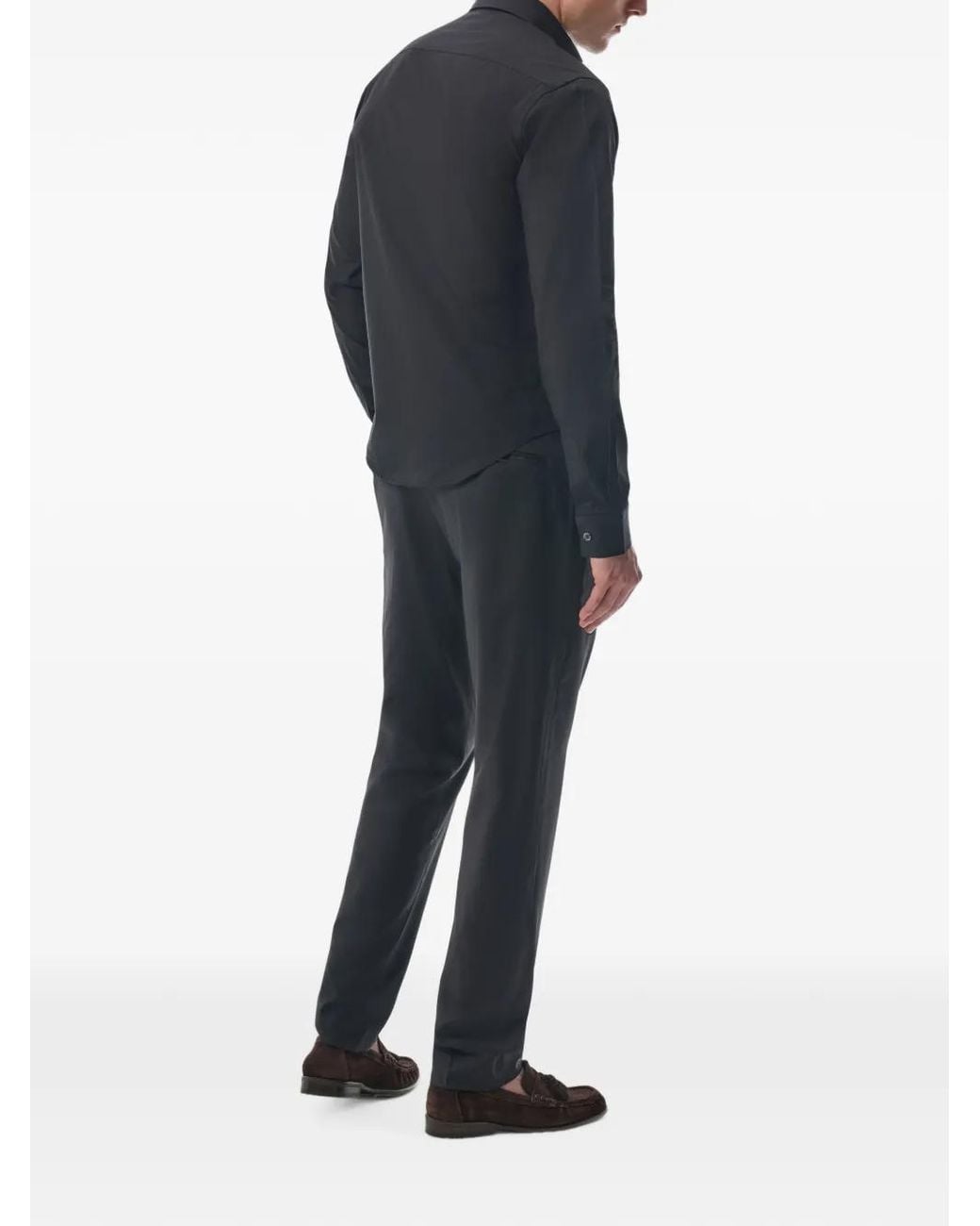 MEGUSTA Blue Tropical Wool Trousers for men