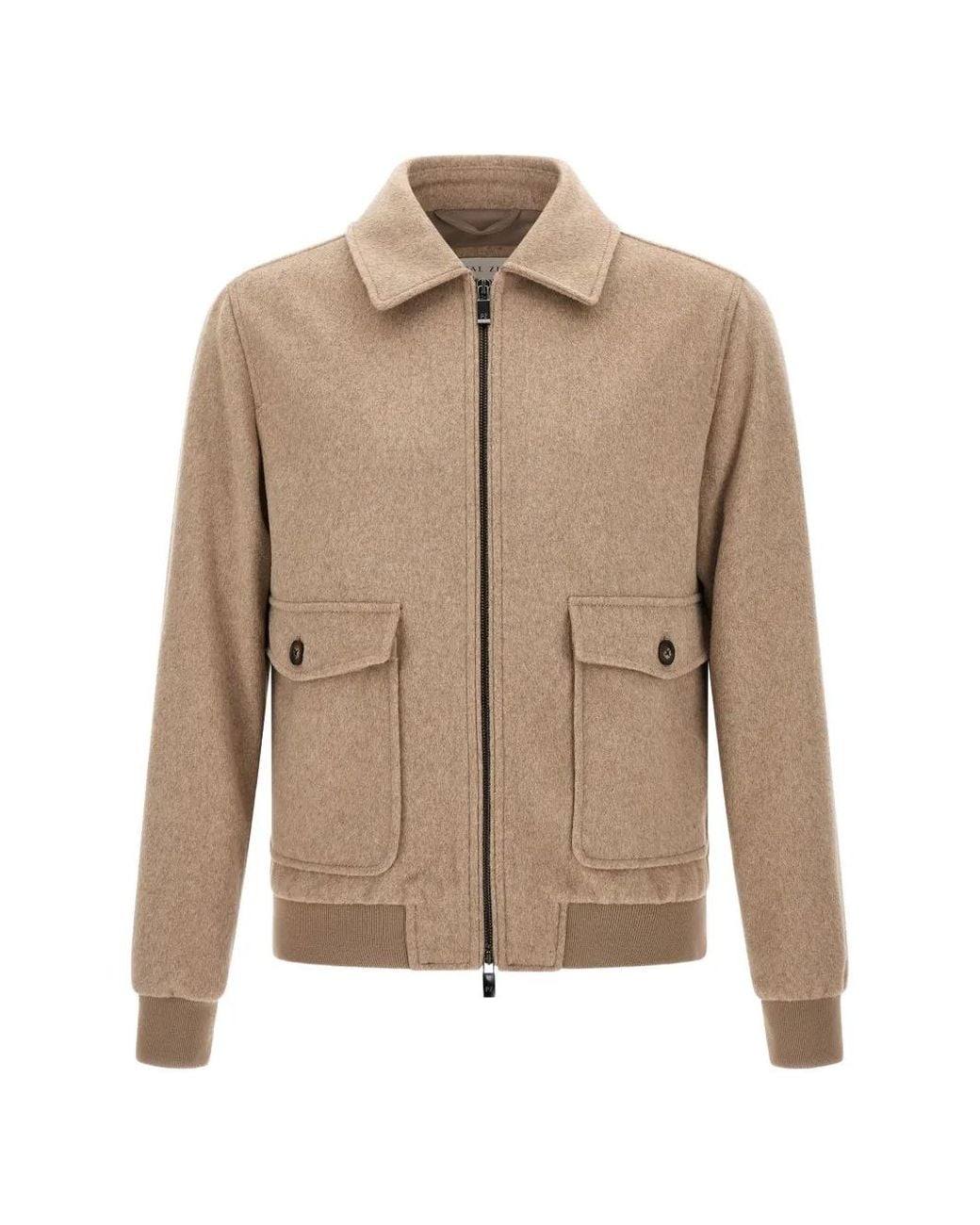 Pal Zileri Natural Zip-Up Patch-Pocket Bomber Jacket for men