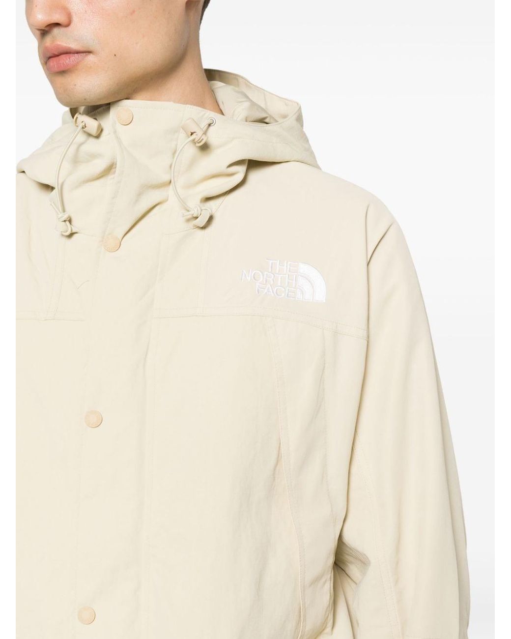 The North Face Logo embroidered Cargo Jacket in Natural for Men