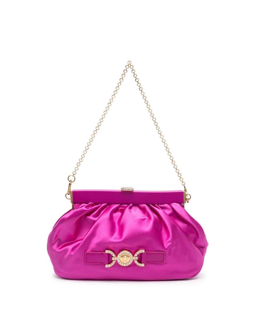 Versace Clutch Bag With Medusa Plaque in Pink | Lyst UK