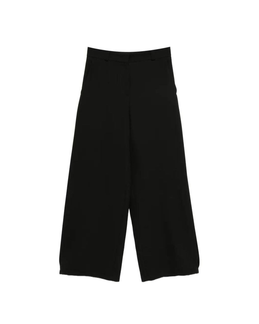 Giorgio Armani Black Wide-Leg Trousers