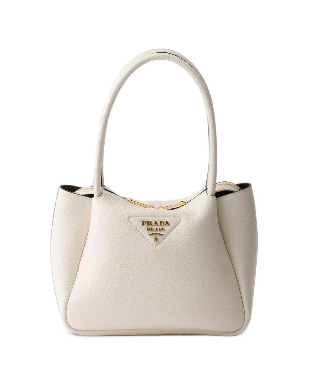 Prada White Liaison Small Leather Handbag