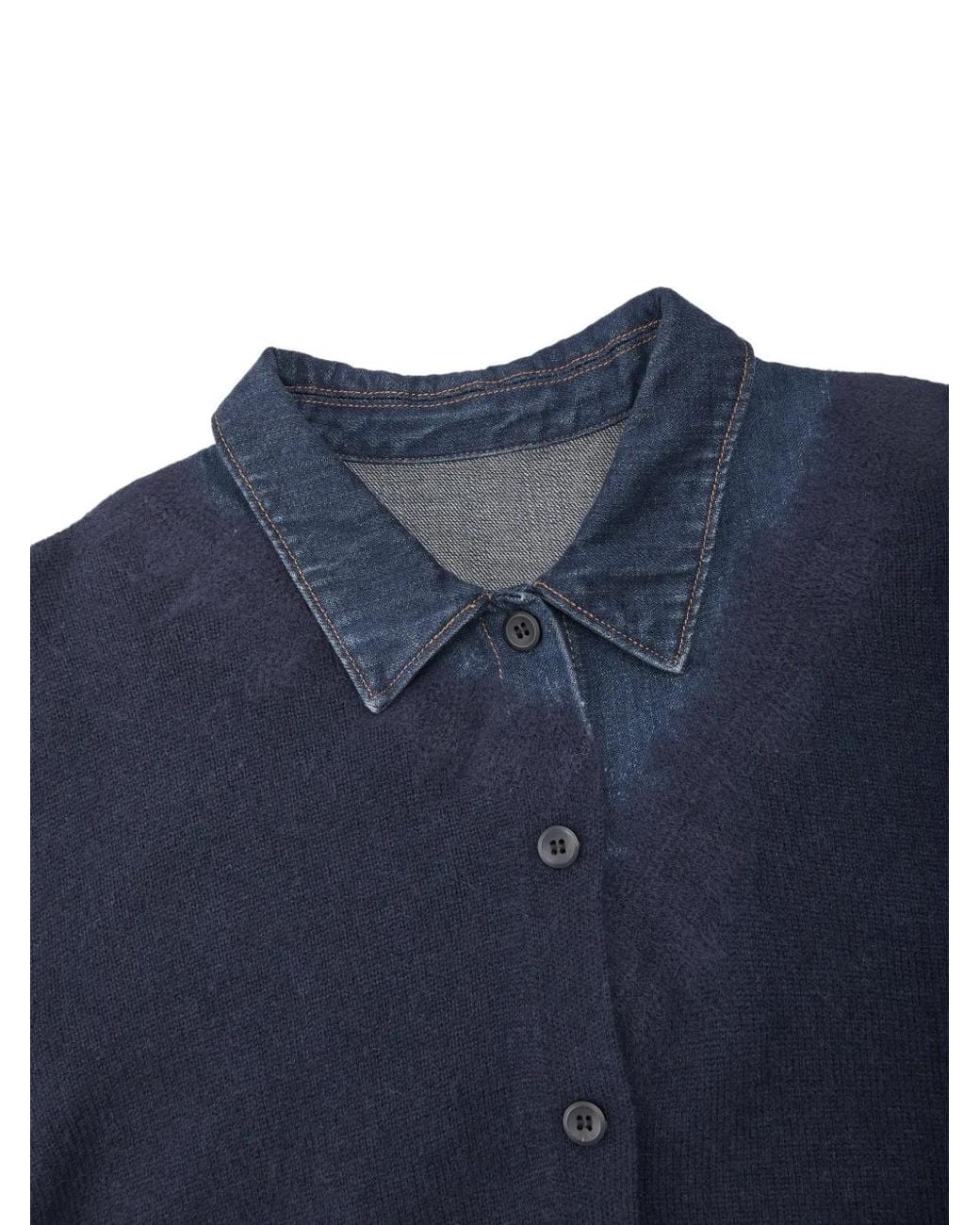 JNBY Vest Met Denim Patchwork in het Blue