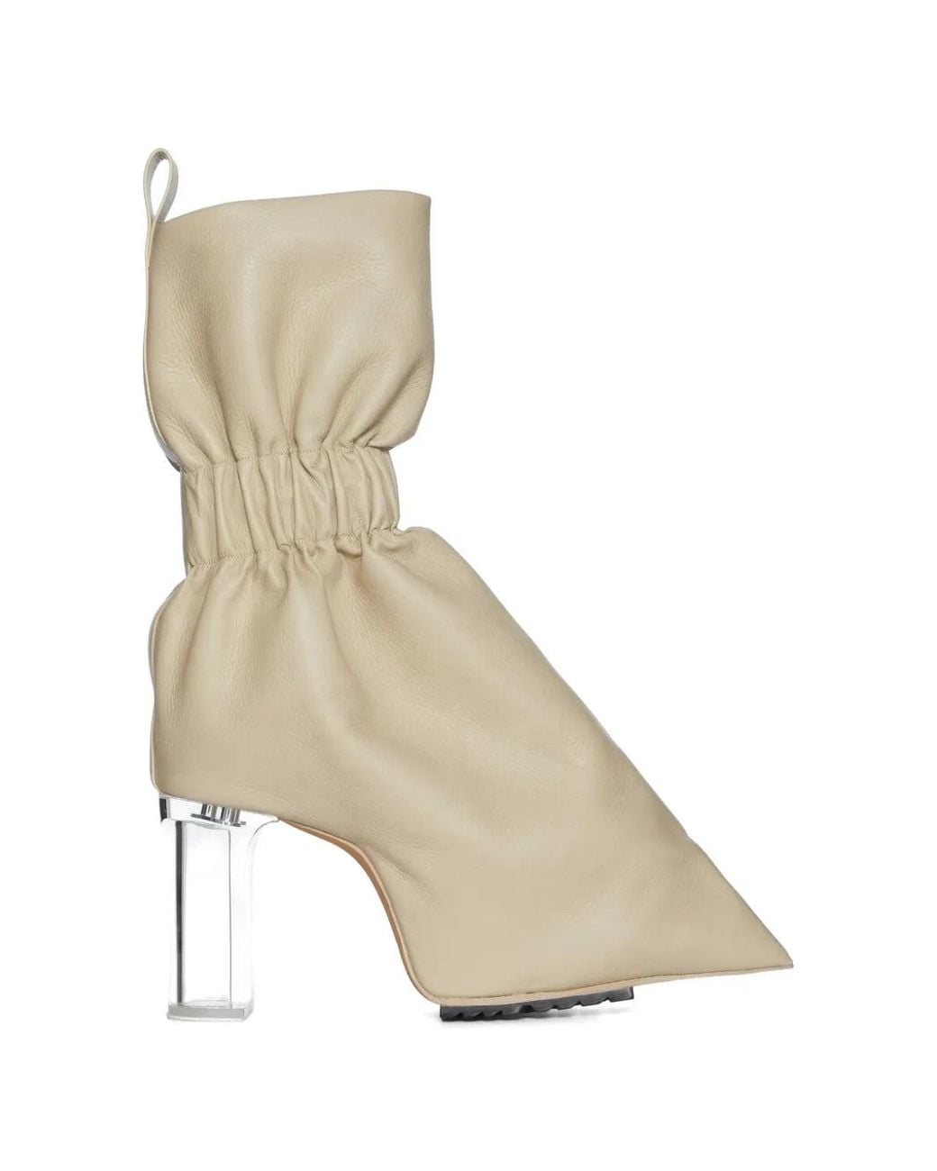 Rick Owens Natural Temple Cuffed Taquito Pull On Boots