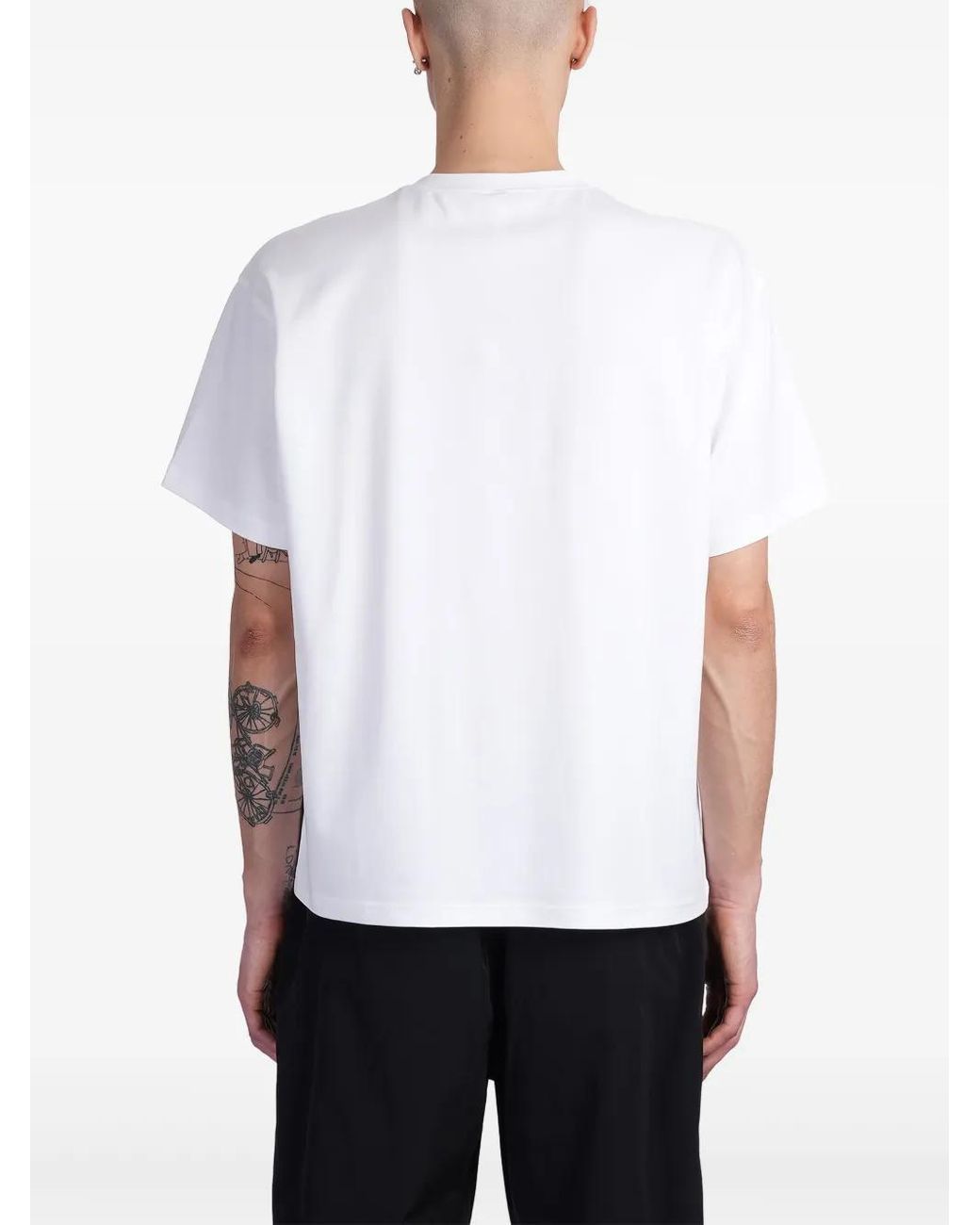Attachment White Cotton T-Shirt for men