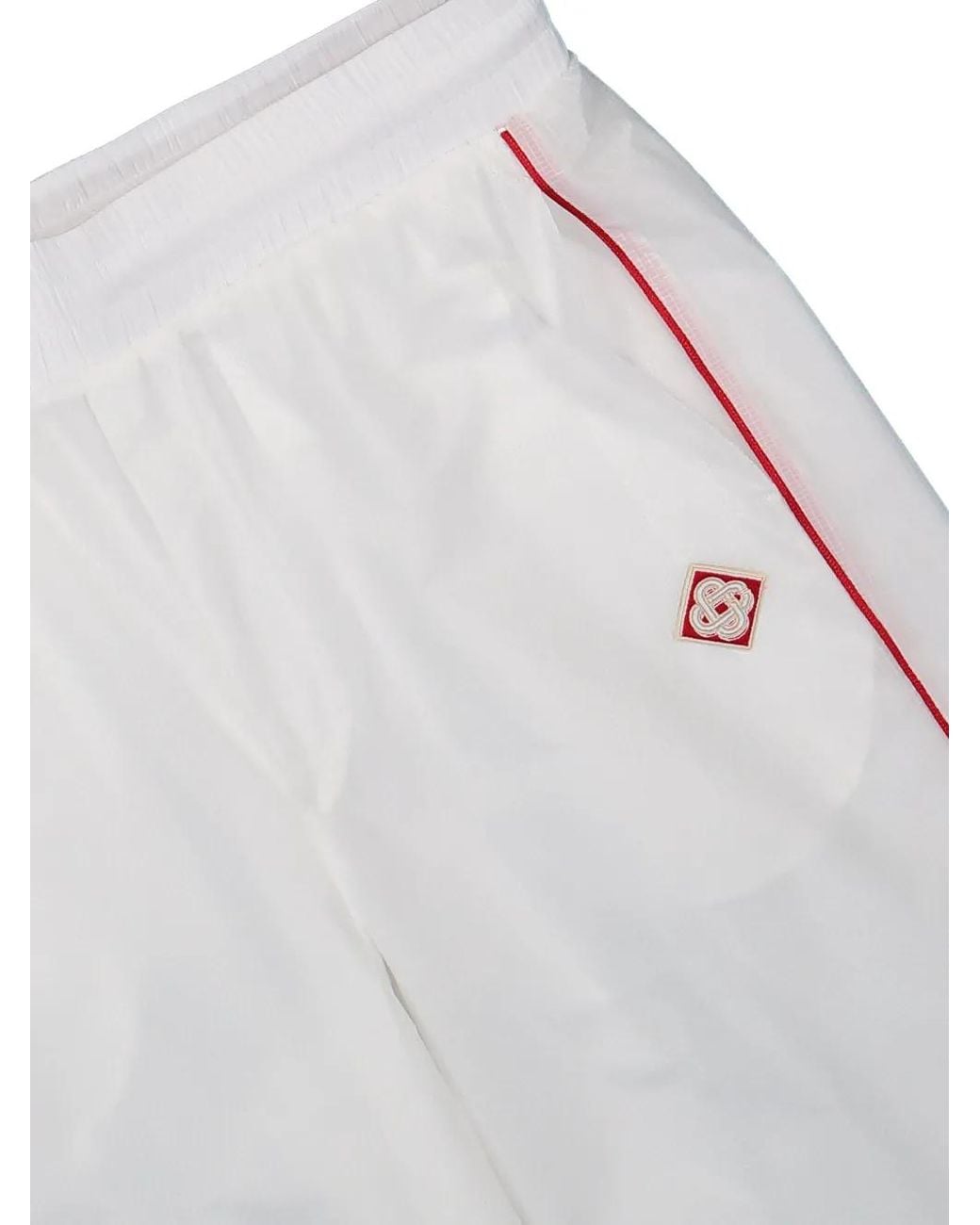 Casablanca White Reflective-Printed Ripstop Straight-Leg Trousers for men