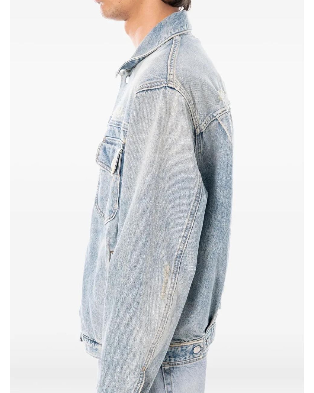 CYCLE Roby Gerafeld Denim Jack in het Blue voor heren