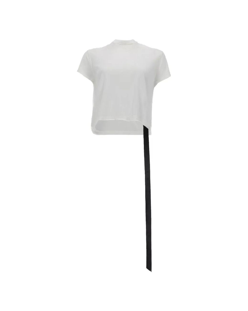 Rick Owens White Short Sleeve Round Neck T-Shirt