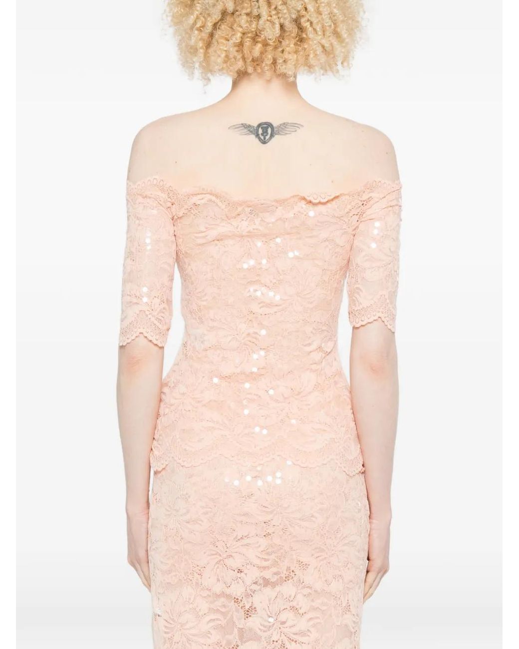 Rabanne Pink Lace Embellished Top