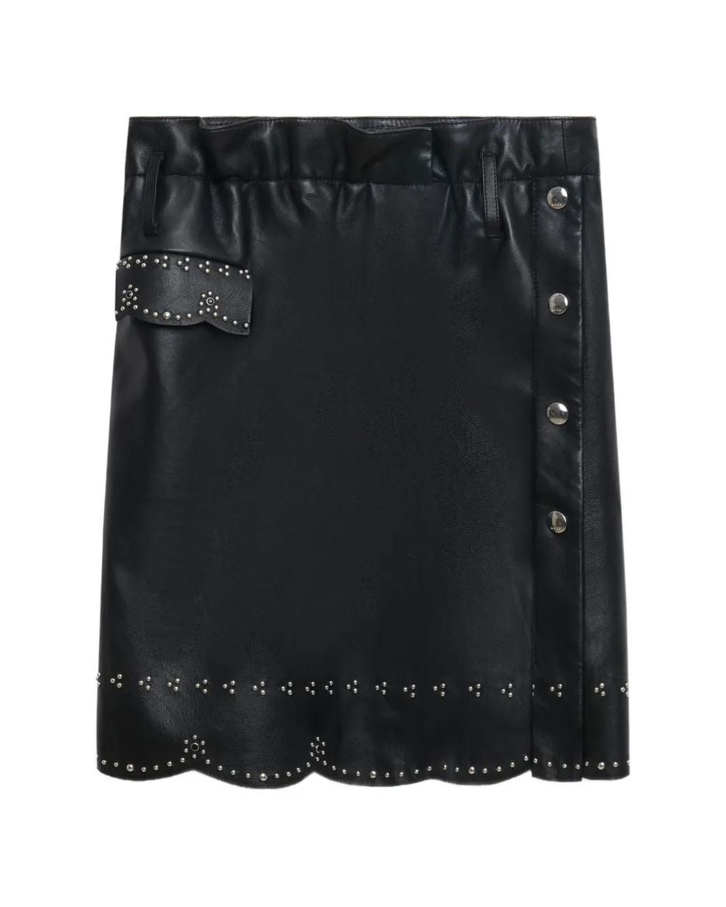 Marni Leren Rok Met Micro-Studs in het Black