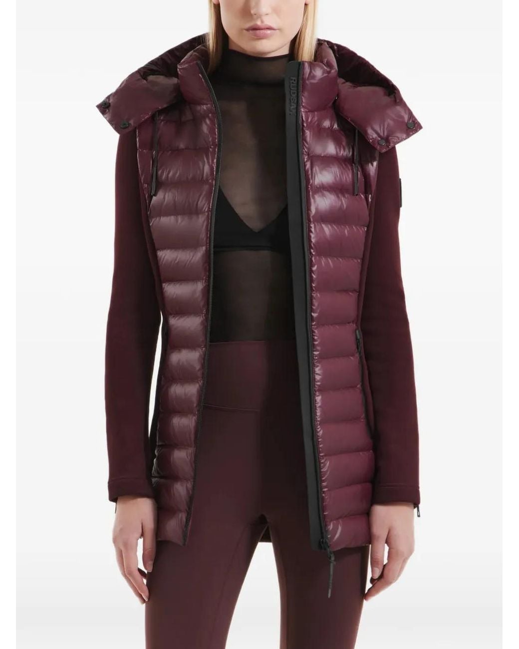 Rudsak Purple Quilted Hooded Coat