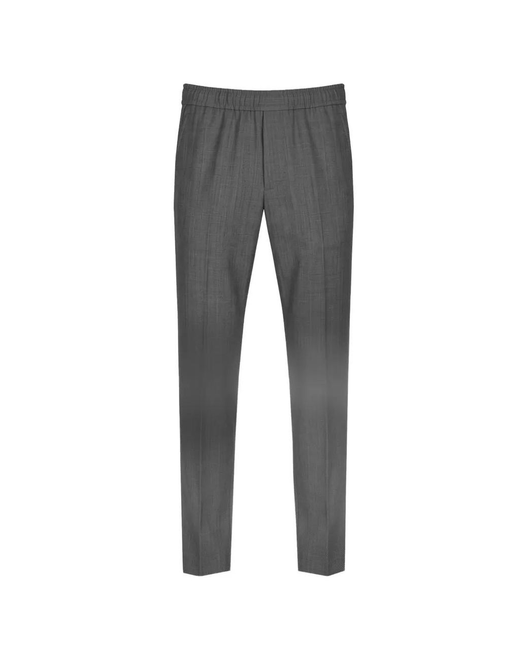 Pmds Gray Steve Elasticated-Waistband Trousers for men