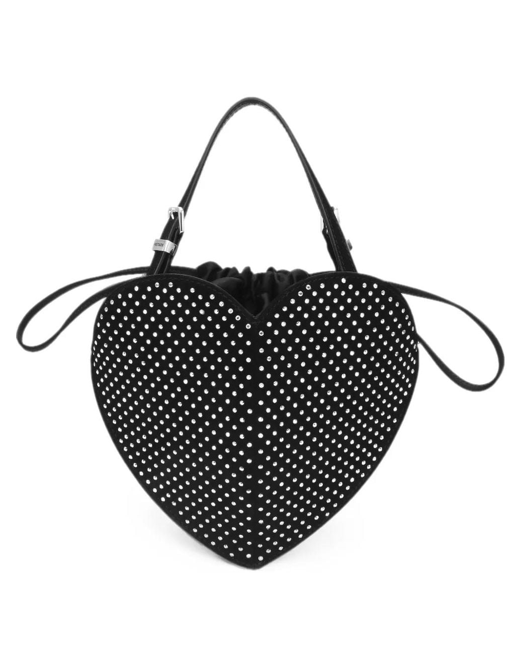 ROTATE BIRGER CHRISTENSEN Black The Heart Bag Rhinestone