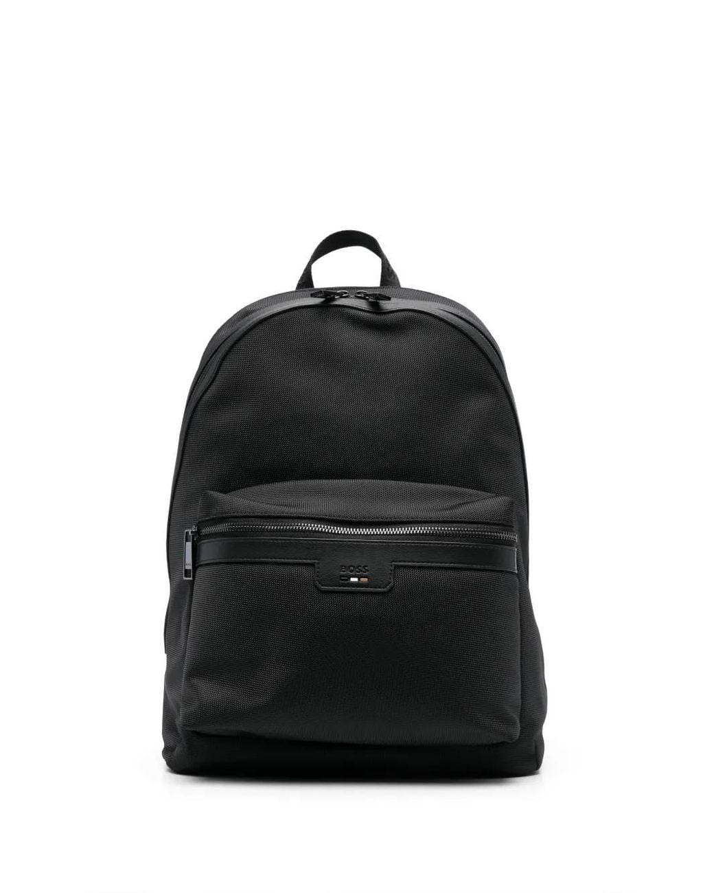 Zaino Con Logo E Motivo A Righe di Boss in Black da Uomo