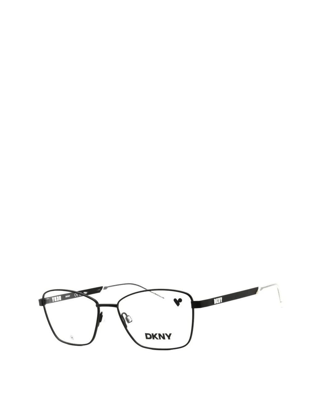 DKNY Black Rectangle-Frame Glasses