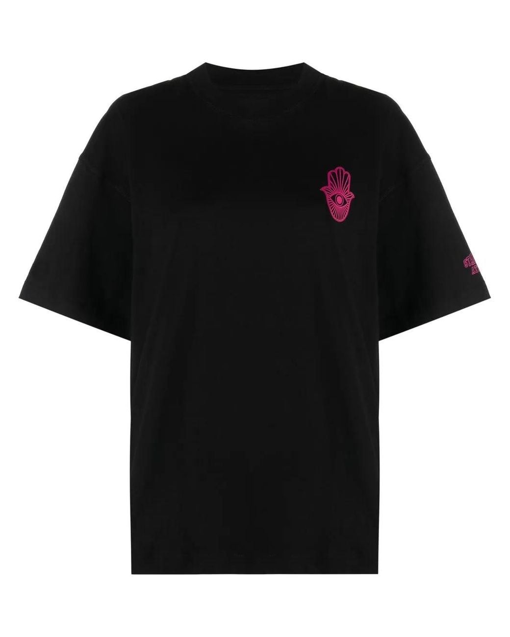 Stand Studio Black Motif-Print Short-Sleeve T-Shirt