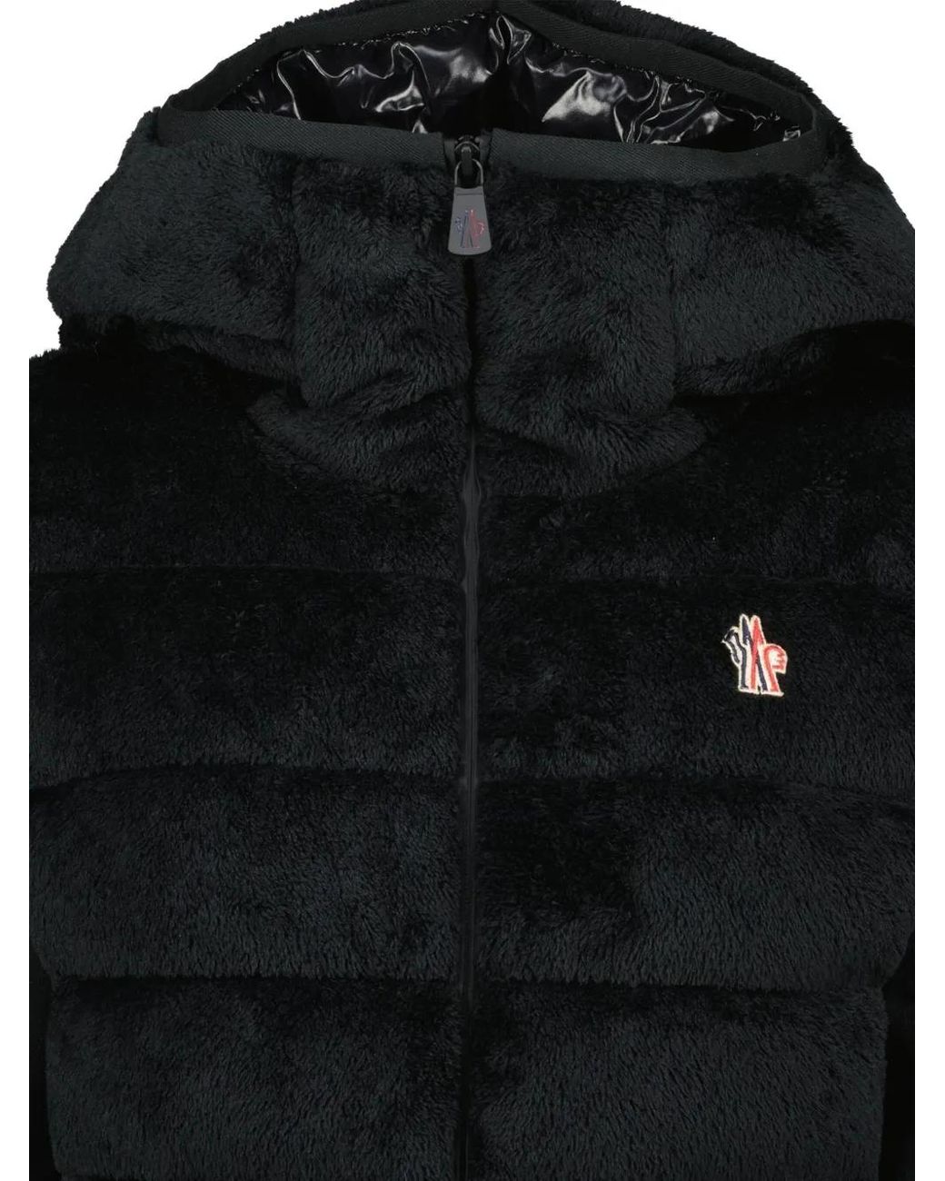 Moncler Black Zip-Up Polartec Jacket