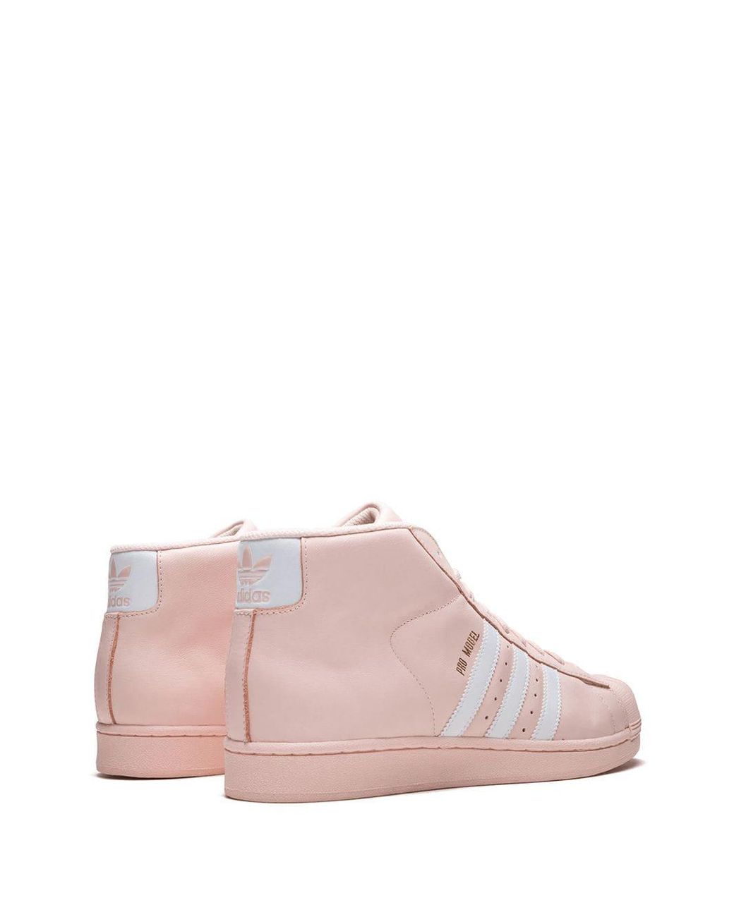 adidas Leather Pro Model High Top Sneakers in Pink for Men | Lyst