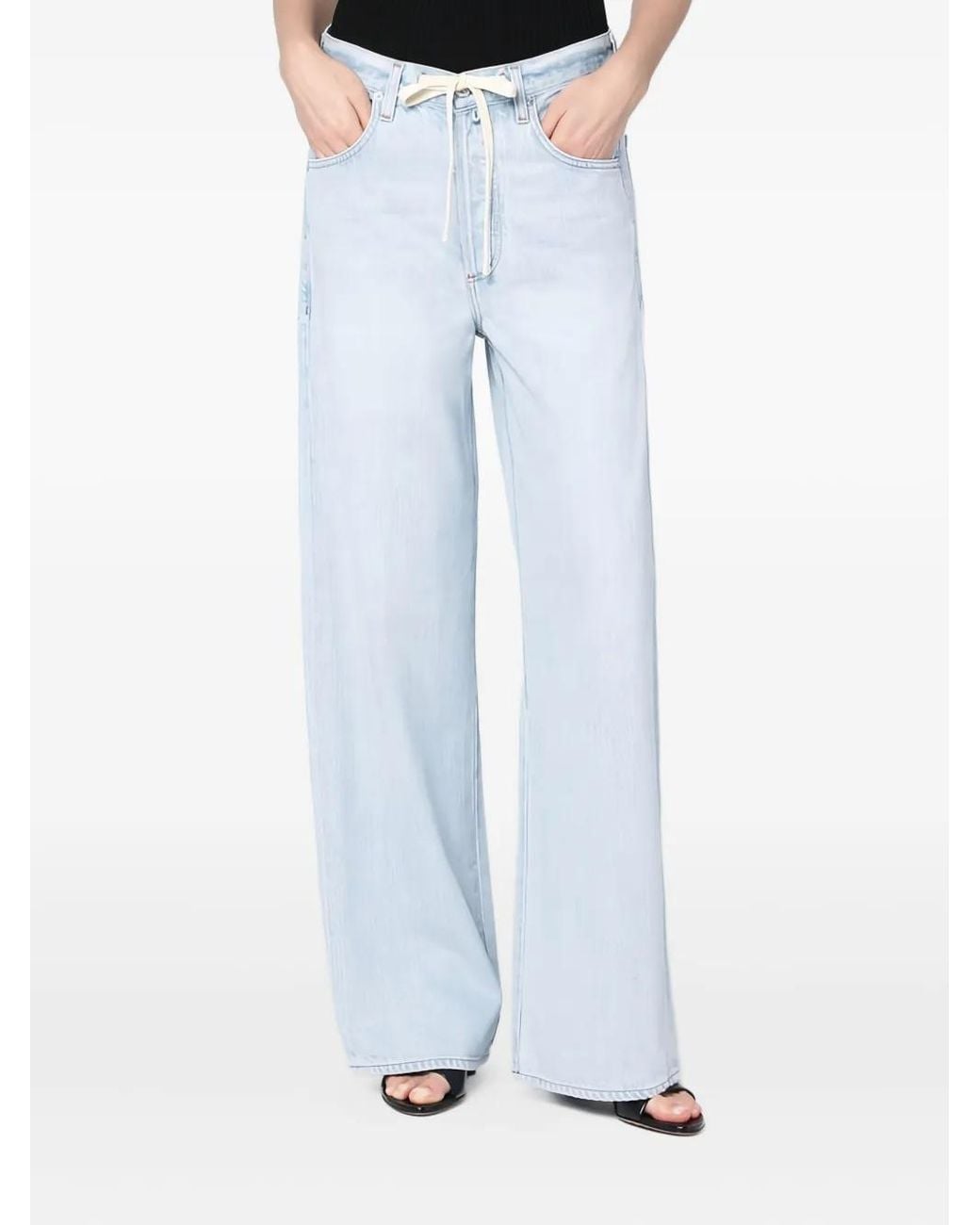 Citizens of Humanity Blue Palazzo Drawstring Jeans