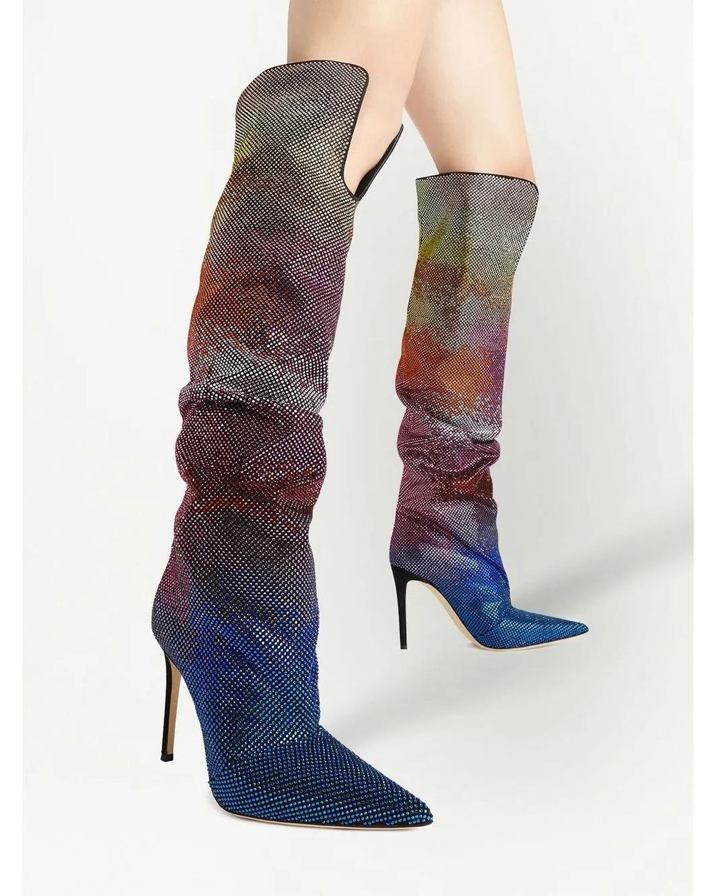 Giuseppe Zanotti Black 105Mm Gz Gala Caleido Knee-High Boots