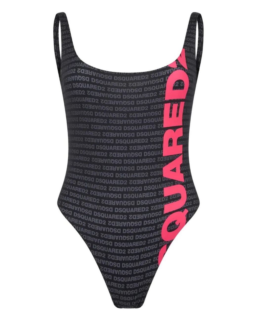 DSquared² Black Badeanzug Mit Logo