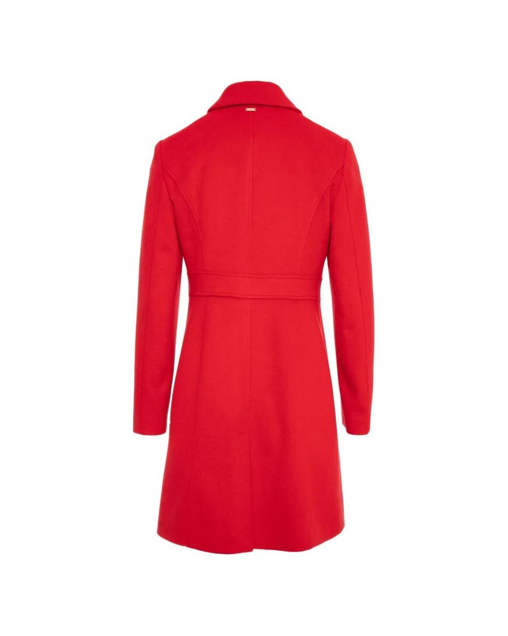 Fracomina Red Double-Breasted Coat